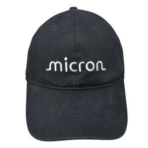Micron Slideback Baseball Cap Black One Size Adjustable Embroidered Promoshop